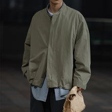 Load image into Gallery viewer, Retro Japanese Style Stand-up Collar Zip-up Jacket
