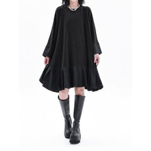 Load image into Gallery viewer, Womens Loose Casual Color Block Patchwork Midi Dress