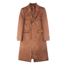 Load image into Gallery viewer, Suede Wool Mid-length Trench Coat