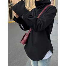 Load image into Gallery viewer, High collar loose bottoming T-shirt