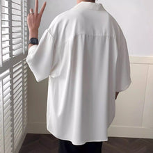 Load image into Gallery viewer, Casual Draped Ice Silk Cuban Collar Shirt