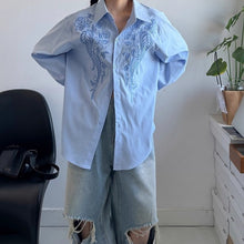 Load image into Gallery viewer, Heavy-duty Loose Casual Pattern Embroidered Shirt