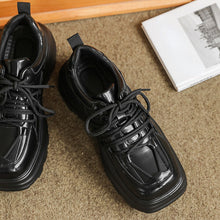 Load image into Gallery viewer, Square Thick Sole asual Black Shoes
