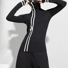 Load image into Gallery viewer, High-neck Printed Long-sleeved Slim-fit Shirt