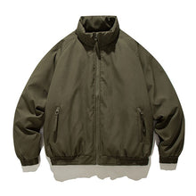 Load image into Gallery viewer, Retro Coffee Vertical Striped Cotton Coat