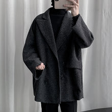 Load image into Gallery viewer, Dark Grey Vintage Loose Trench Coat