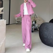 Load image into Gallery viewer, Woolen Metal Suit Jacket Wide-leg Trousers Two-piece Suit