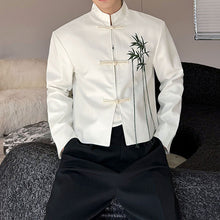 Load image into Gallery viewer, Retro Embroidered Stand Collar Short Buttoned Jacket