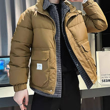 Load image into Gallery viewer, Fake Two Piece Stand Collar Cotton Coat