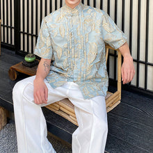 Load image into Gallery viewer, Summer Brocade Jacquard Shirt