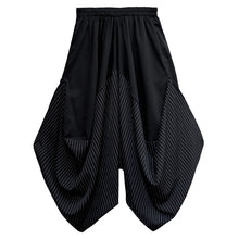 Load image into Gallery viewer, Striped Paneled Wide-leg Irregular Trousers