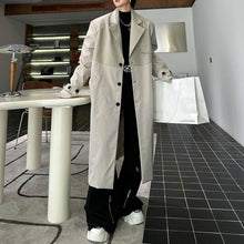 Load image into Gallery viewer, PU Leather Over-the-knee Panelled Coat