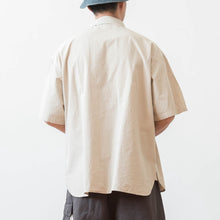 Load image into Gallery viewer, Thin Solid Color Short Sleeve Shirt Men's Loose Shirt