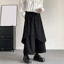 Load image into Gallery viewer, Retro Layered Buttoned Irregular Culottes