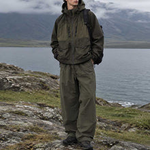 Load image into Gallery viewer, Color-blocked Large Pocket Shooded Windbreaker
