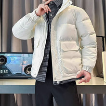Load image into Gallery viewer, Fake Two Piece Stand Collar Cotton Coat