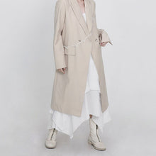 Load image into Gallery viewer, Dark Single-breasted Mid-length Suit Jacket