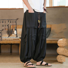 Load image into Gallery viewer, Loose Mid-rise Casual Strappy Harem Wide-leg Pants