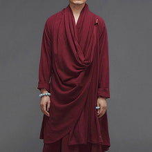 Load image into Gallery viewer, Vintage Cotton and Linen Loose Meditation Cape Jacket Harem Pants Two-piece Set