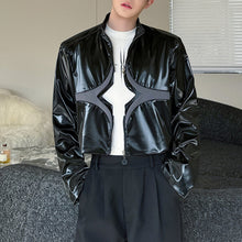 Load image into Gallery viewer, PU Glossy Short Leather Jacket