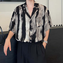 Load image into Gallery viewer, Tie-dye Splash Ink Printing Short-sleeved Shirt
