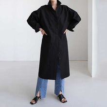 Load image into Gallery viewer, Long Loose Knee Straight Casual Shirt