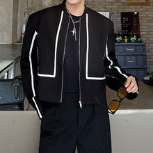 Load image into Gallery viewer, Contrast Color Patch Design Short Jacket