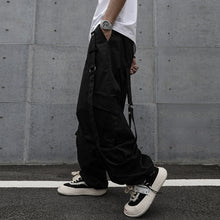 Load image into Gallery viewer, Street Ribbon Decorated Straight Trousers