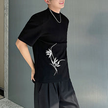 Load image into Gallery viewer, Half Turtleneck Slim Fit Embroidered Casual T-shirt