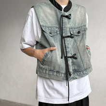 Load image into Gallery viewer, Denim Loose Sleeveless Casual Vest