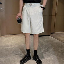 Load image into Gallery viewer, Business Casual Solid Color Belt Shorts