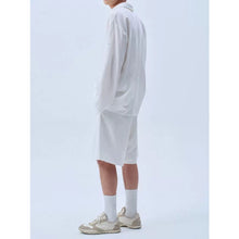Load image into Gallery viewer, Deep V Neck Oversized Draped Tie Neck Shirt