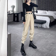 Load image into Gallery viewer, High Waist Casual Cuffed Overalls