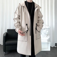Load image into Gallery viewer, Hooded Mid-length Windbreaker Jacket