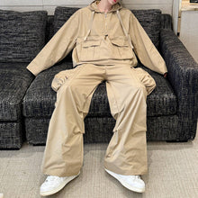 Load image into Gallery viewer, Multi-pocket Pullover Sweatshirt Straight Pants Two-piece Set