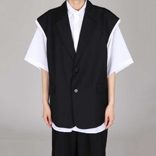 Load image into Gallery viewer, Casual Thin Sleeveless Suit Jacket Draped Loose Pants Two-piece Set