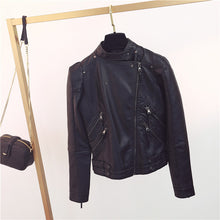 Load image into Gallery viewer, PU Leather Short Slim Jacket