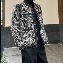 Load image into Gallery viewer, Collarless Woolen Pocket Jacket