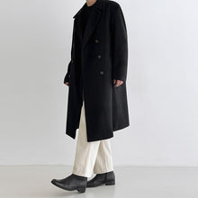 Load image into Gallery viewer, Woolen Mid-length Loose Windbreaker Coat