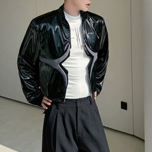 Load image into Gallery viewer, PU Glossy Short Leather Jacket