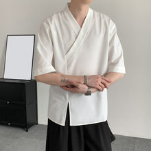 Load image into Gallery viewer, White Breathable Bottoming Slit Shirt