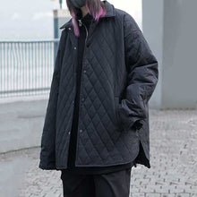 Load image into Gallery viewer, Retro Mid-length Diamond Check Jacket