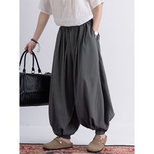 Load image into Gallery viewer, Loose Wide Leg Ankle Tied Lantern Pants