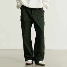 Load image into Gallery viewer, Relaxed Studded Cargo Jeans with Large Pockets