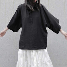 Load image into Gallery viewer, Stand Collar Oversized Cuff T-shirt