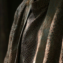 Load image into Gallery viewer, Retro Python Pattern Button-Down Jacquard Zen Shirt