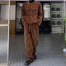 Load image into Gallery viewer, Retro Thickened Woolen Short Jacket and Straight Trousers Two-piece Set