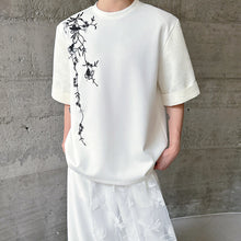 Load image into Gallery viewer, Embroidered Crew Neck Loose Short Sleeve T-shirt