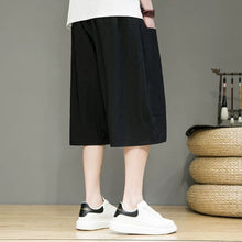 Load image into Gallery viewer, Linen Loose-fitting Low-rise Baggy Casual Shorts