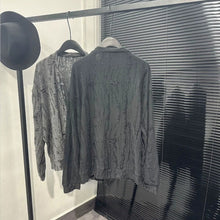 Load image into Gallery viewer, Irregular Cut-out V-neck Long-sleeve Top